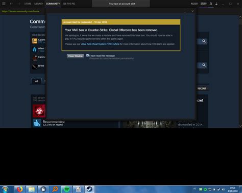 VAC bans accounts for the detection of known cheats. . Vac ban steam